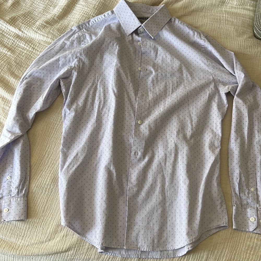 Fitted Purple Dress Shirt, M